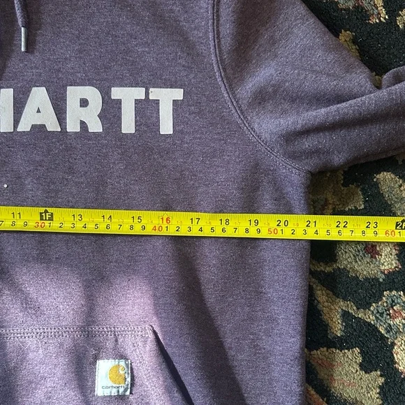 Carhartt Women's Dark Purple Hoodie - Picture 6 of 10
